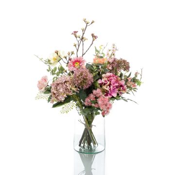 Ramo de flores artificiales FEME, rosa-verde, 65cm, Ø40cm