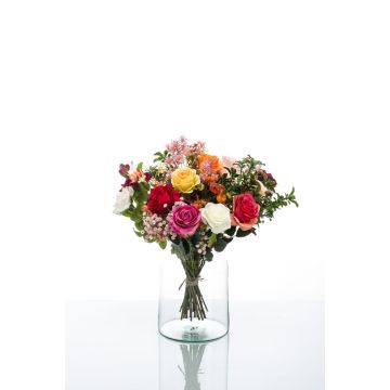 Ramo de flores artificiales FEME, naranja-rosa, 45cm, Ø40cm