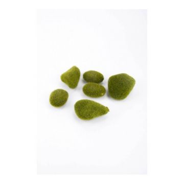 Piedras de musgo artificial BAHIA, 6 piezas, verde, 12x16x5cm