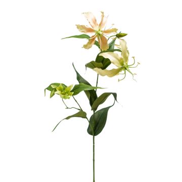 Flor artificial de gloriosa superba CELESTE, amarillo, 75cm