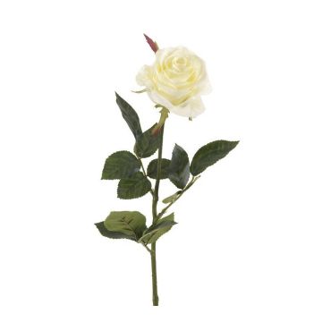 Rosa artificial BRINA, blanco, 70cm