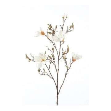 Flor artificial de magnolia CAELO, crema, 105cm