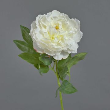 Peonía artificial DIVIN, crema, 65cm