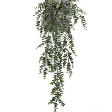 Planta colgante de eucalipto artificial ZELINDA en vara de ajuste, verde, 75cm