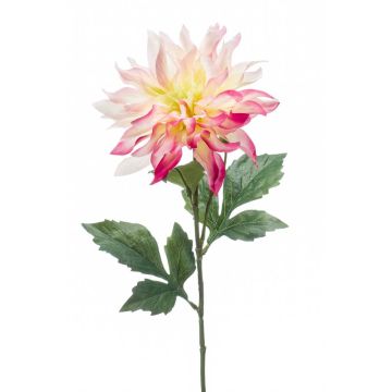 Dalia artificial CINTHIA, rosa-blanco, 60cm