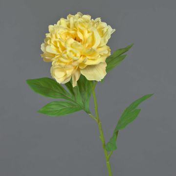 Peonía artificial MARILOU, amarillo, 75cm