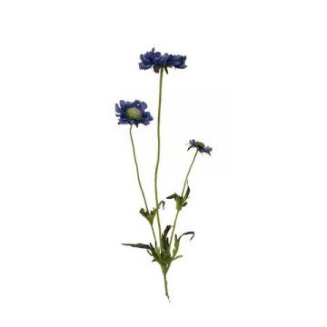 Flor artificial de scabiosa GENEVE, azul, 65cm
