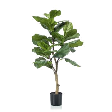 Ficus lyrata artificial EUSEBI, tronco falso, verde, 90cm