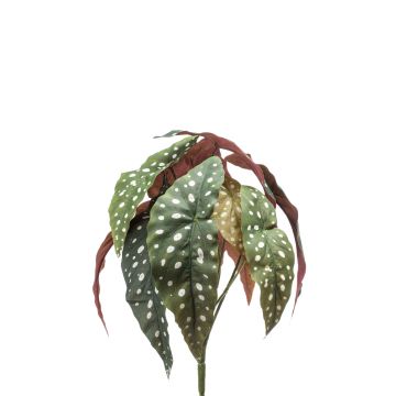 Begonia maculata artificial ELISEIA en vara de ajuste, verde-blanco, 30cm