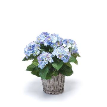 Hortensia artificial JONE en cesta, azul, 45cm