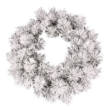 Corona de pino artificial AUSTIN, nevado, blanco, Ø45cm