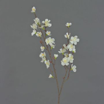Rama decorativa de flor de cerezo artificial ARIELLE con flores, blanca, 75 cm.