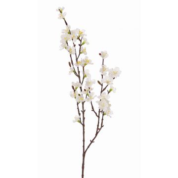 Rama decorativa de flor de cerezo artificial ARIELLE con flores, blanca, 75 cm.