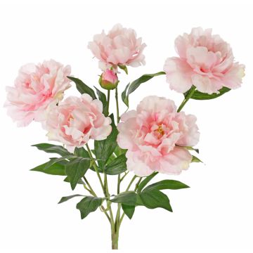 Arbusto de peonías artificiales LYANA, en vara de fijación, rosa, 45cm, Ø30cm
