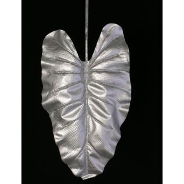 hoja de plástico Alocasia Calidora BOBY, brillo, plata, 110cm