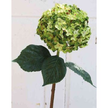 Hortensia artificial EMILIE, verde-rojo, 60cm