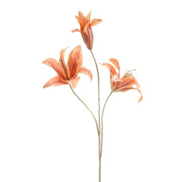 Lirio artificial KEKEPANIA, coral-electrum, 80 cm