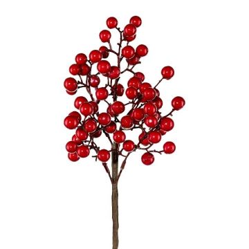 Decoración rama de bayas de nieve VROSTI, bayas, rojo, 35 cm