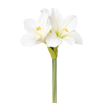 Flor decorativa Amaryllis KUNFA, blanco, 35 cm