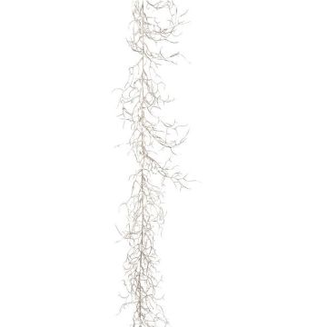 Guirnalda artificial de coral UBARAN, plateada, 185 cm