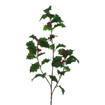 Rama decorativa de acebo KLIMOR con bayas, verde, 70 cm