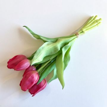 Ramo de tulipanes artificiales LEANA, violeta-verde, 30cm, Ø20cm