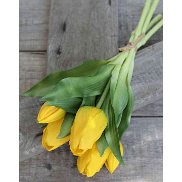 Ramo de tulipanes artificiales LEANA, amarillo-verde, 30cm, Ø20cm