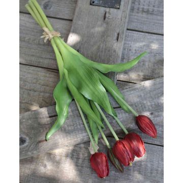 Ramo de tulipanes artificiales LONA, rojo, 35cm, Ø15cm