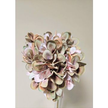 Hortensia artificial MANDISA, verde-rosa, 65 cm