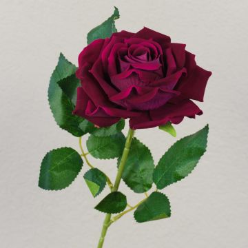 Rosa decorativa de terciopelo MANGFALL, rosa, 75 cm, Ø 13 cm