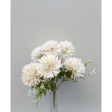 Dalia decorativa SALAMITUS en varilla, blanco crema, 30 cm