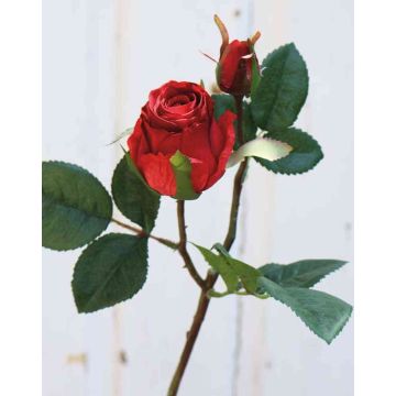 Rosa artificial RENESMEE, rojo, 45cm, Ø6cm