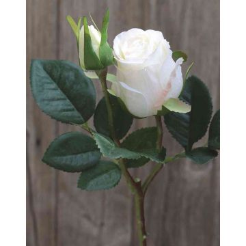 Rosa artificial RENESMEE, blanco, 45cm, Ø6cm