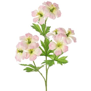 Planta artificial rama de geranio ZEDENA, rosa-crema, 70 cm, Ø 6 cm