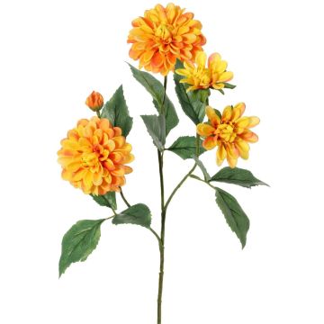 Rama decorativa dalia artificial QUINKA, naranja-amarillo, 70 cm
