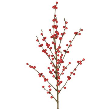 Rama de acebo artificial HIKERNA con bayas, roja, 90 cm
