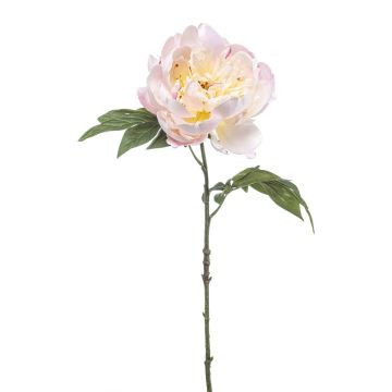 Flor artificial de peonía TWOLER, rosa claro, 55 cm
