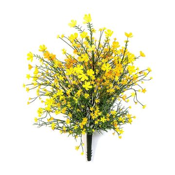 Flor artificial de gypsophila arbustiva JARMIN en varilla, crossdoor, amarillo-naranja, 45 cm