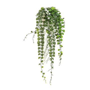 Planta colgante artificial de lluvia plateada KEMMO en varilla, flores, crossdoor, crema, 60 cm
