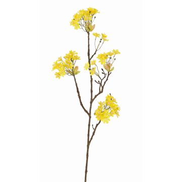 Rama de arce artificial ALHENA con flores, amarillo, 70cm