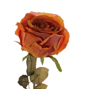 Rosa artificial NAJMA, naranja, 65cm, Ø11cm