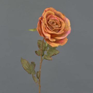 Rosa artificial NAJMA, naranja, 65cm, Ø11cm