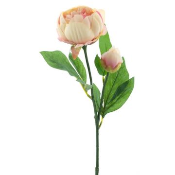 Flor de tela peonía TESNI, rosa melocotón, 50 cm