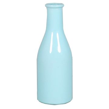 Botella decorativa de cristal ANYA, azul claro, 18cm, Ø6,5cm