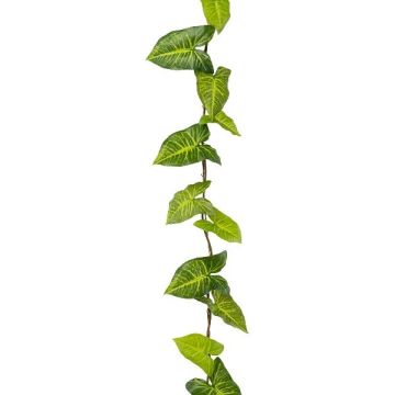 Guirnalda artificial de syngonium OSSIAN, verde, 185 cm