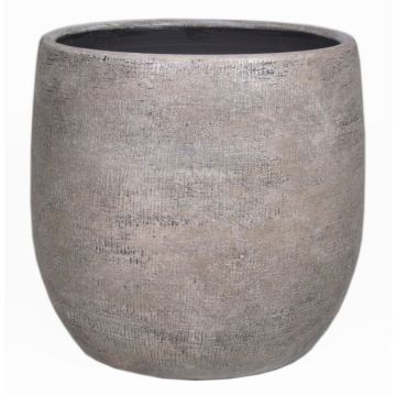 Macetero de cerámica AGAPE con grano, blanco-marrón, 45cm, Ø49cm