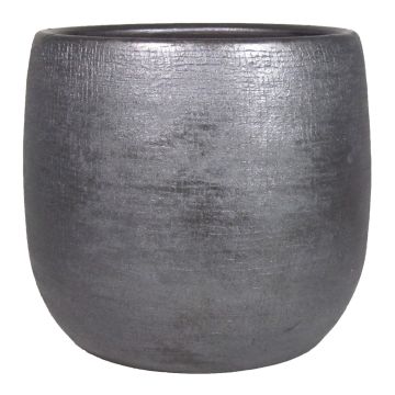 Macetero de cerámica AGAPE con grano, negro, 36cm, Ø39cm