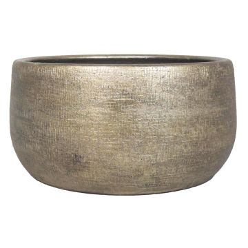 Bol decorativo de cerámica AGAPE con grano, dorado, 14cm, Ø28cm
