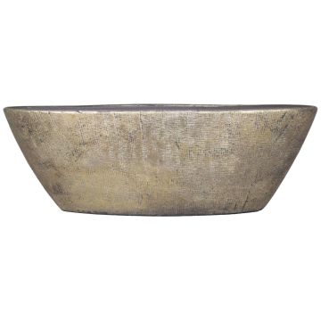 Bol decorativo de cerámica AGAPE con grano, dorado, 68x19x24cm