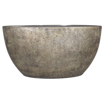 Macetero de cerámica AGAPE ovalado con grano, dorado, 49x20x25cm